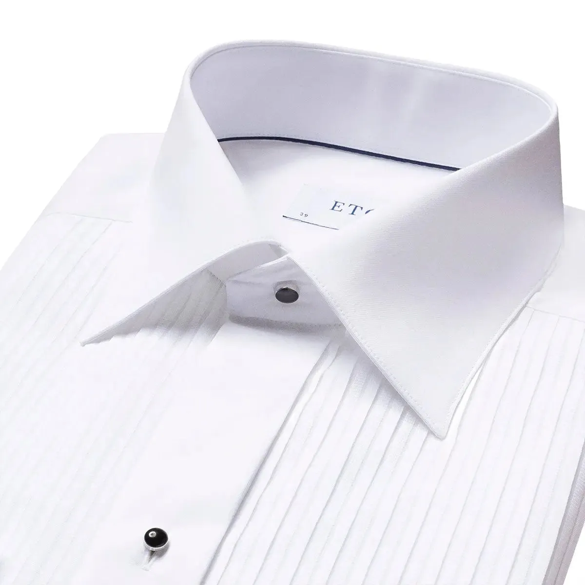 Contemporary Fit White Plisse Evening Dress Shirt