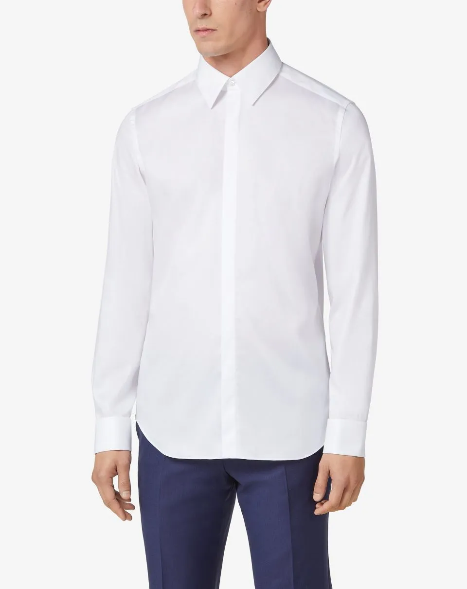 Corneliani Wrinkle Free Shirt in WHITE