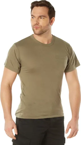 Coyote Brown Moisture Wicking Pocket T-Shirt