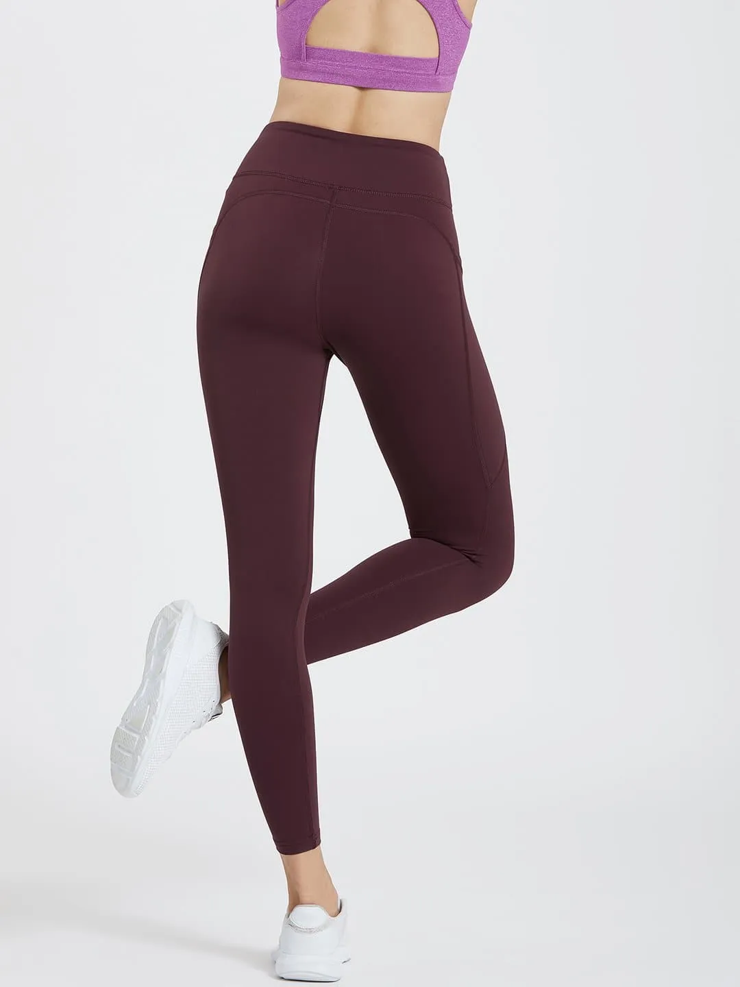 Creeluxe Ultimate Burgundy Full Length Pocket Leggings