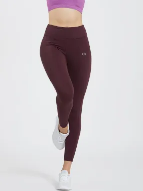 Creeluxe Ultimate Burgundy Full Length Pocket Leggings