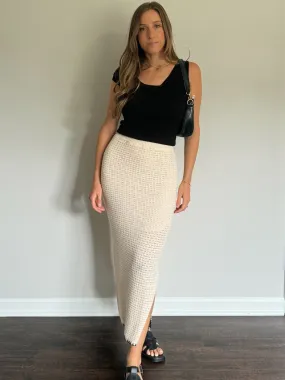 Crochet Knitted Midi Skirt