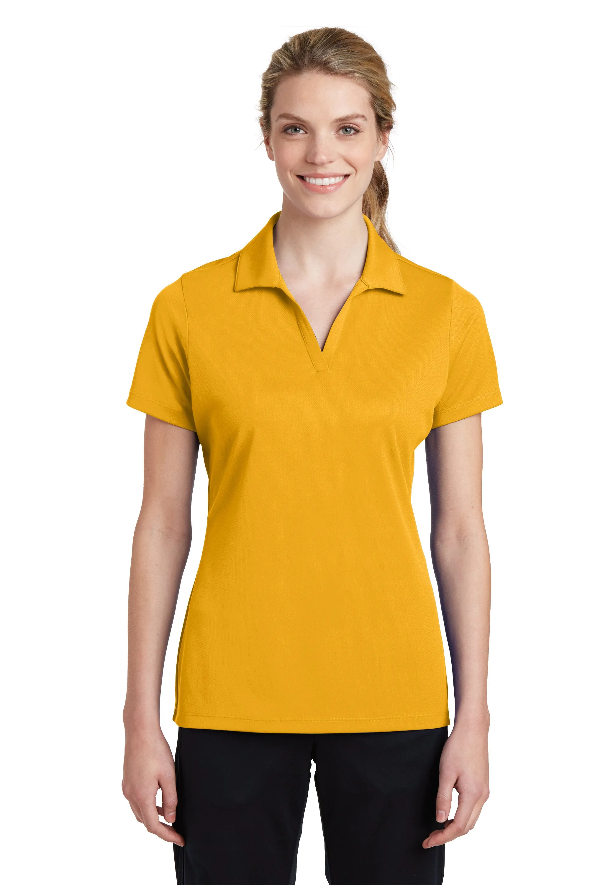 Custom Embroider Ladies Performance Polo Shirt - Moisture Wicking - PosiCharge RacerMesh Polo. LST640