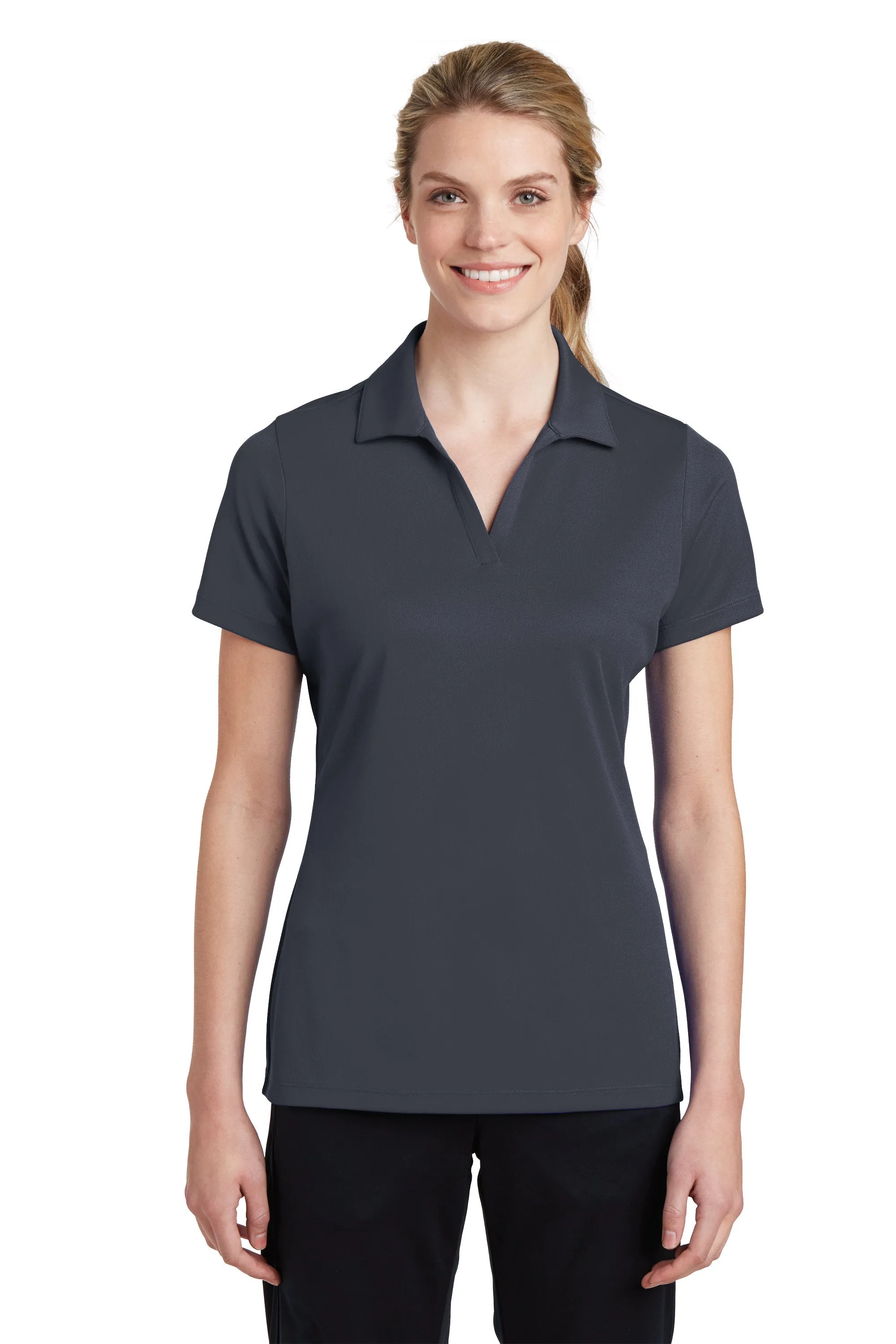 Custom Embroider Ladies Performance Polo Shirt - Moisture Wicking - PosiCharge RacerMesh Polo. LST640