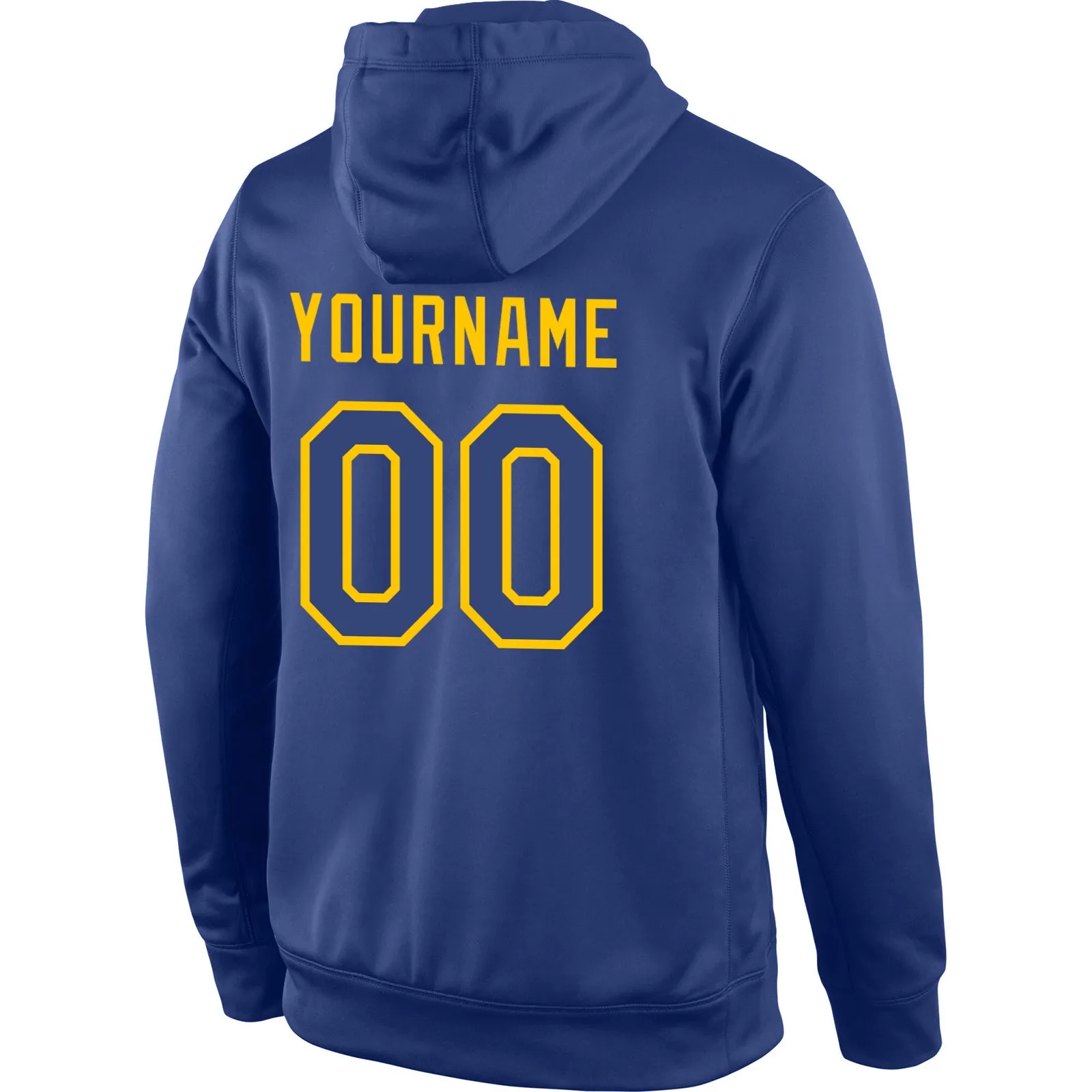 Custom Stitched Royal Royal-Gold Sports Pullover Sweatshirt Hoodie