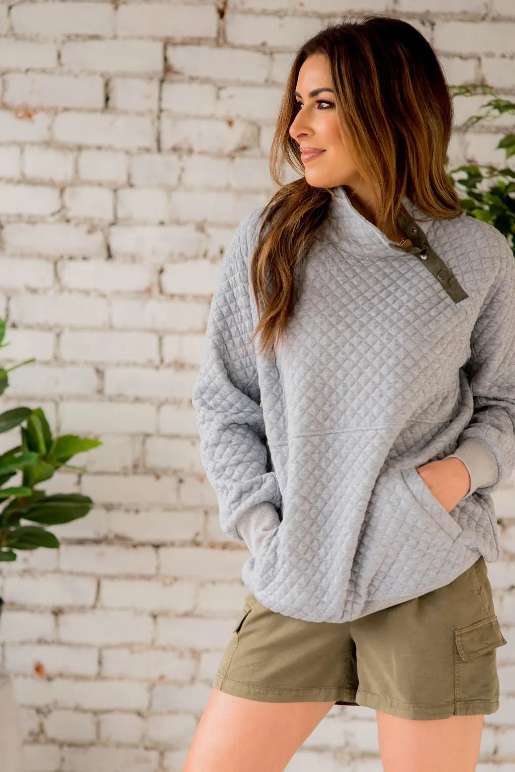 Cute & Casual Quilted Pullover