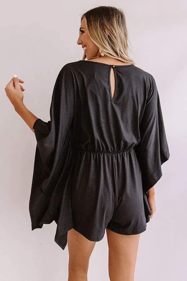 Cute As Can Be Romper In Black