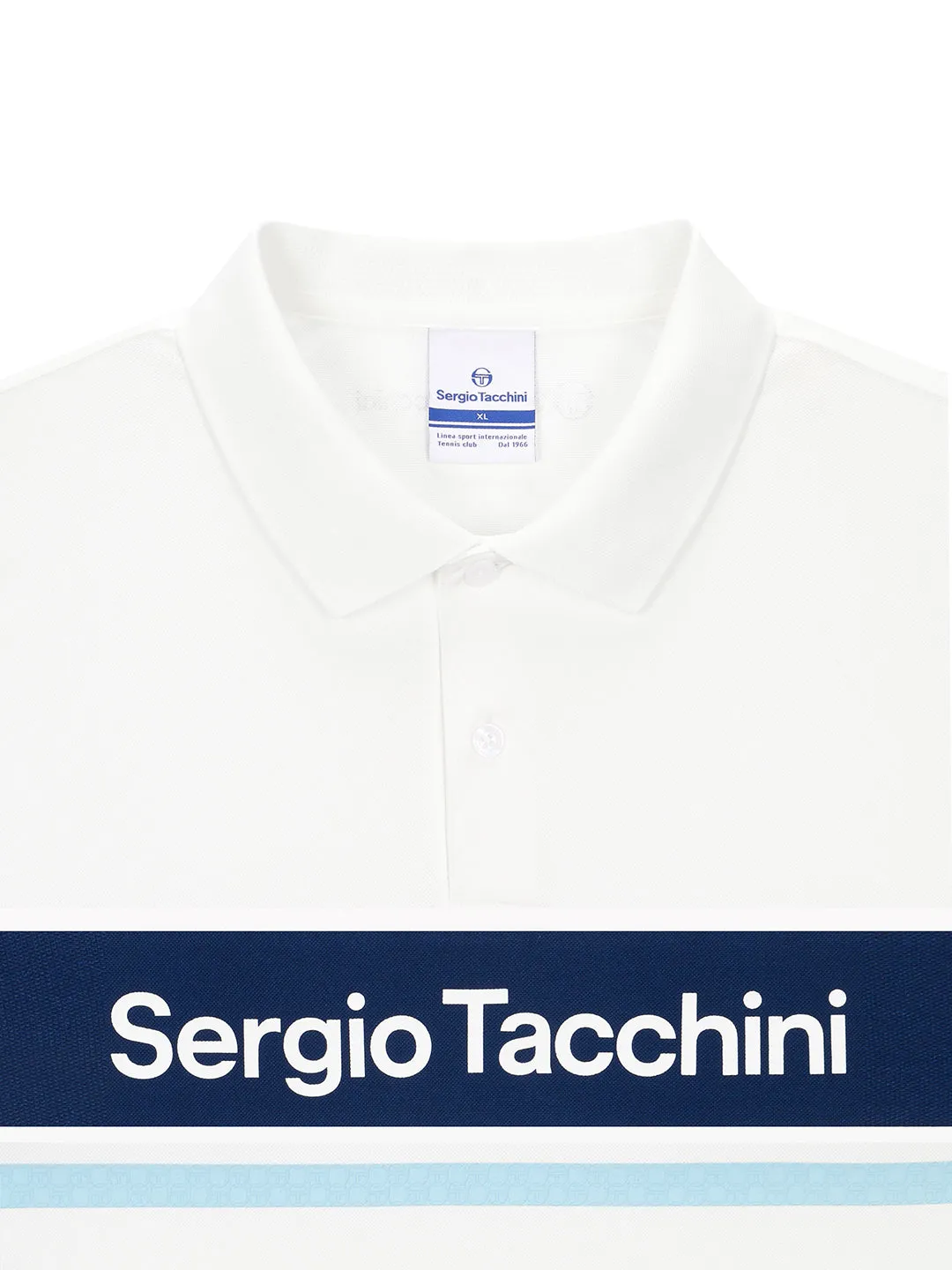 Damarindo Polo Shirt- Off White/ Navy