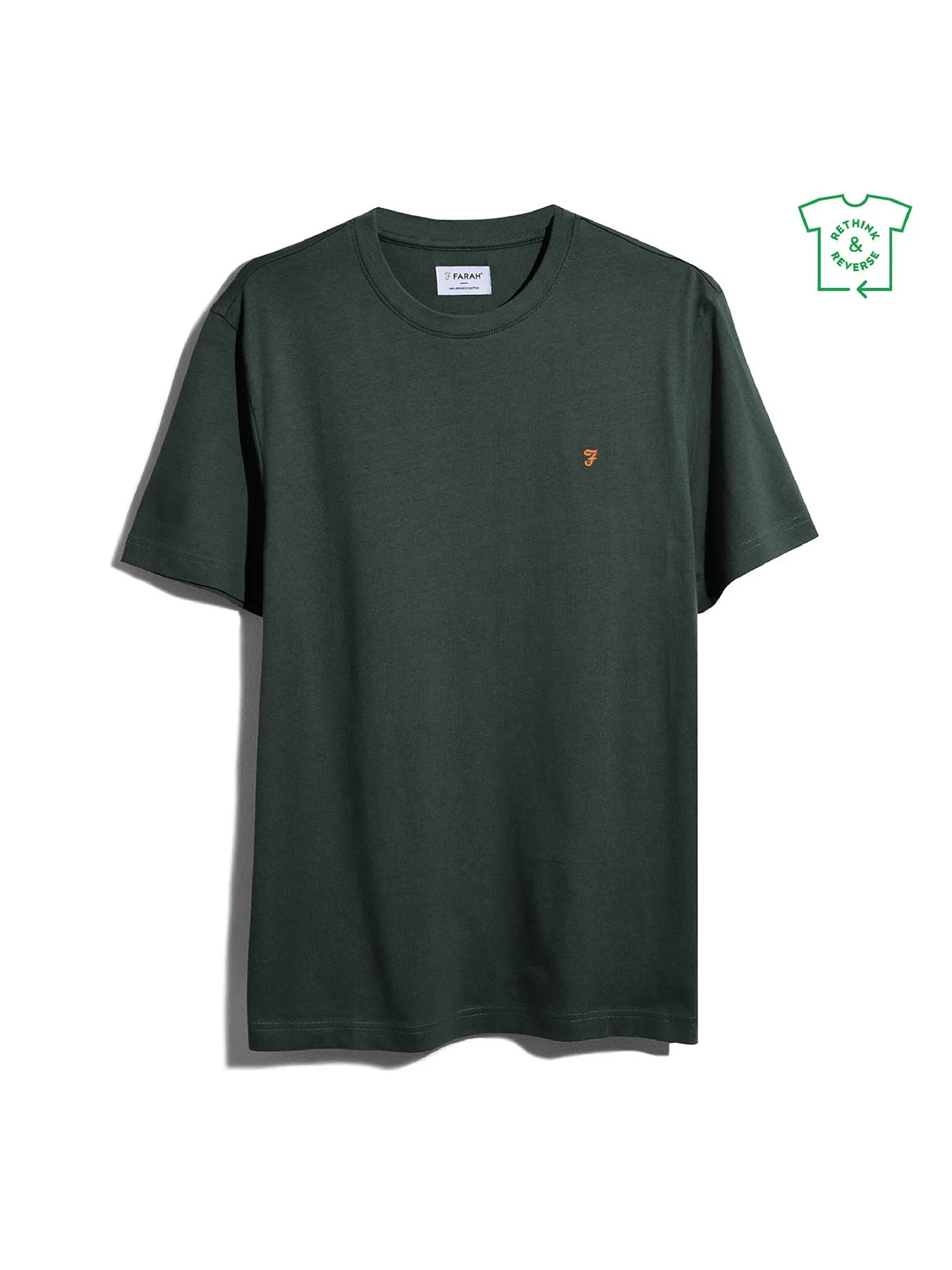 Danny Regular Fit Organic Cotton T-Shirt In Evergreen