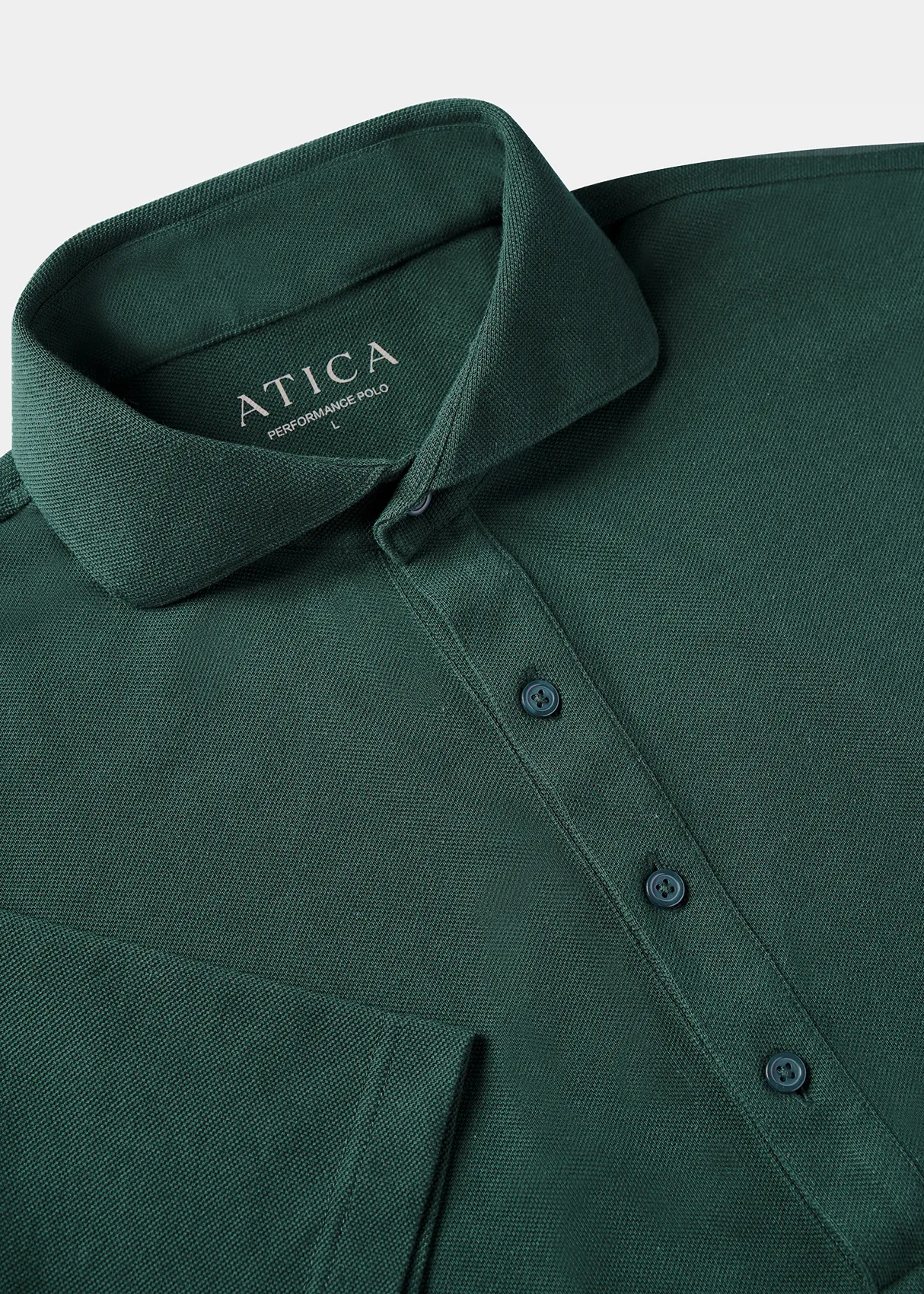 Dress Collar Performance Polo - Dark Green