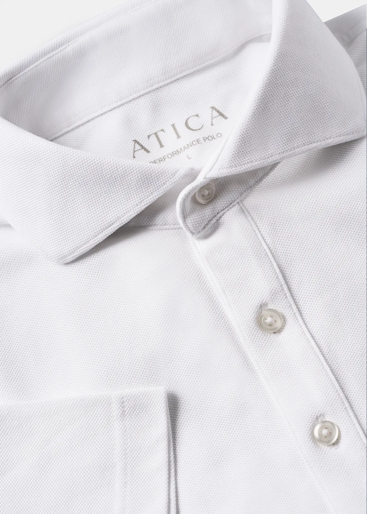 Dress Collar Performance Polo - White