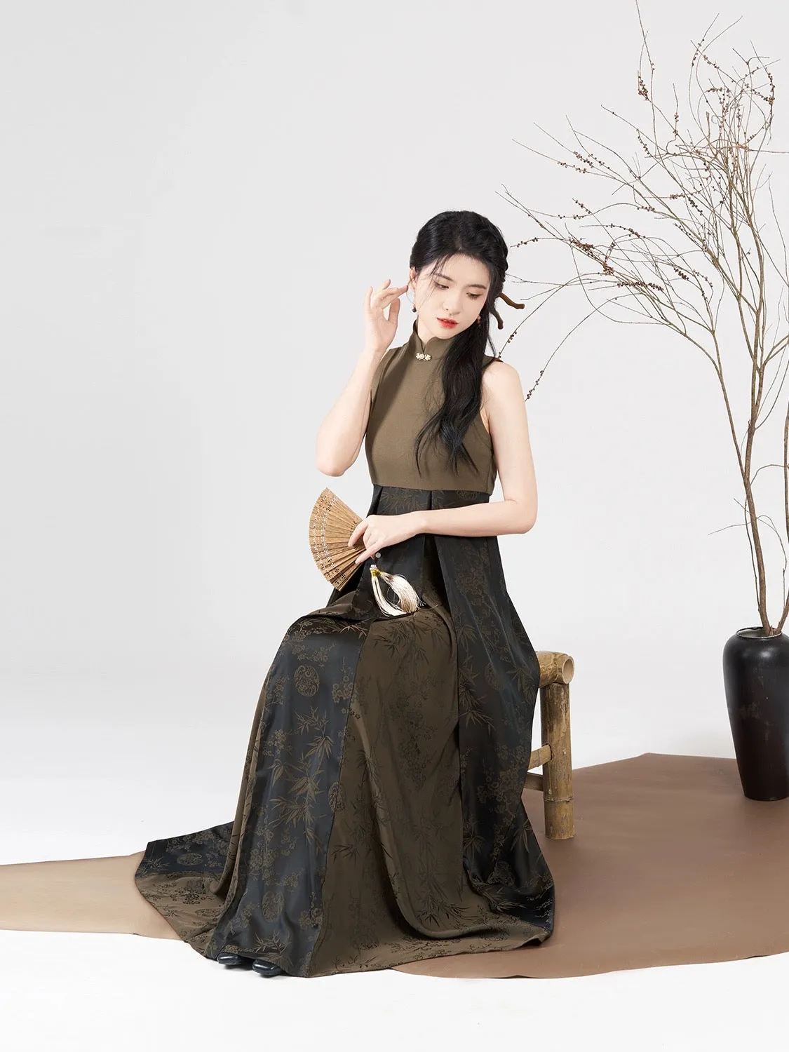 Dusky Modern Cheongsam Style Dress