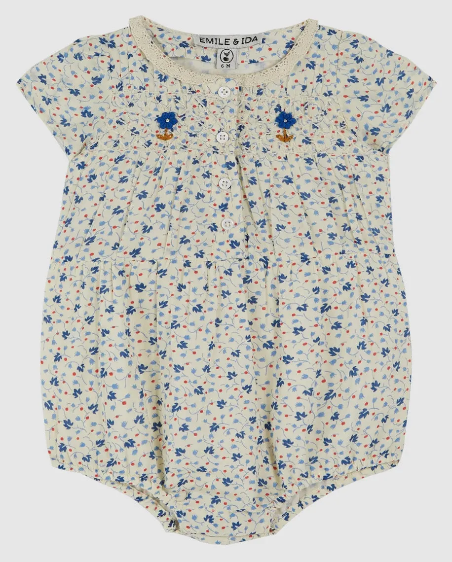 Emile Baby Floral Print Romper