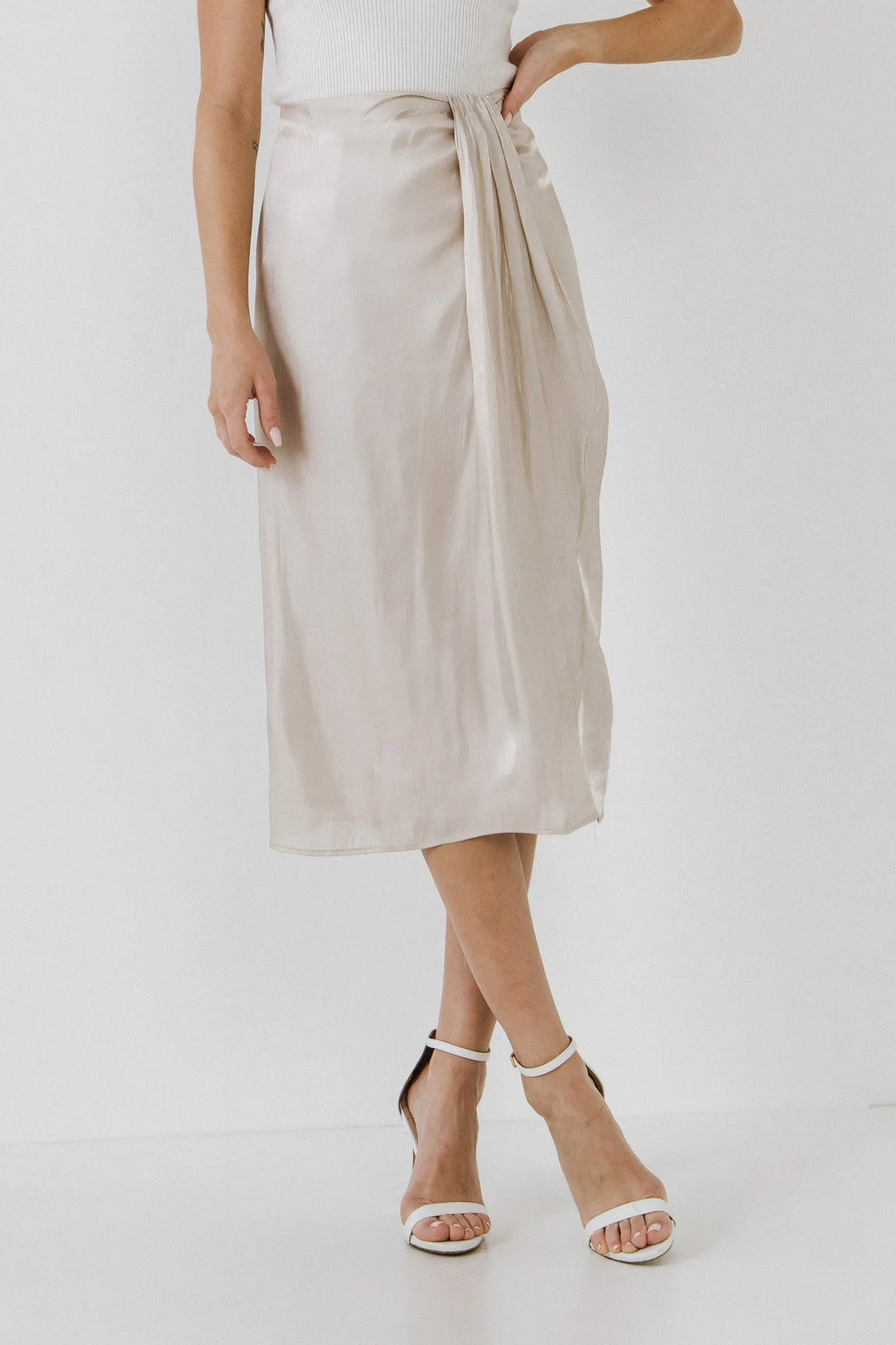 Endless Rose - Metallic Effect Midi Skirt