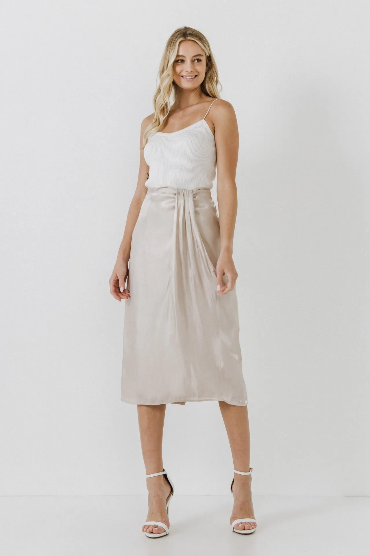 Endless Rose - Metallic Effect Midi Skirt