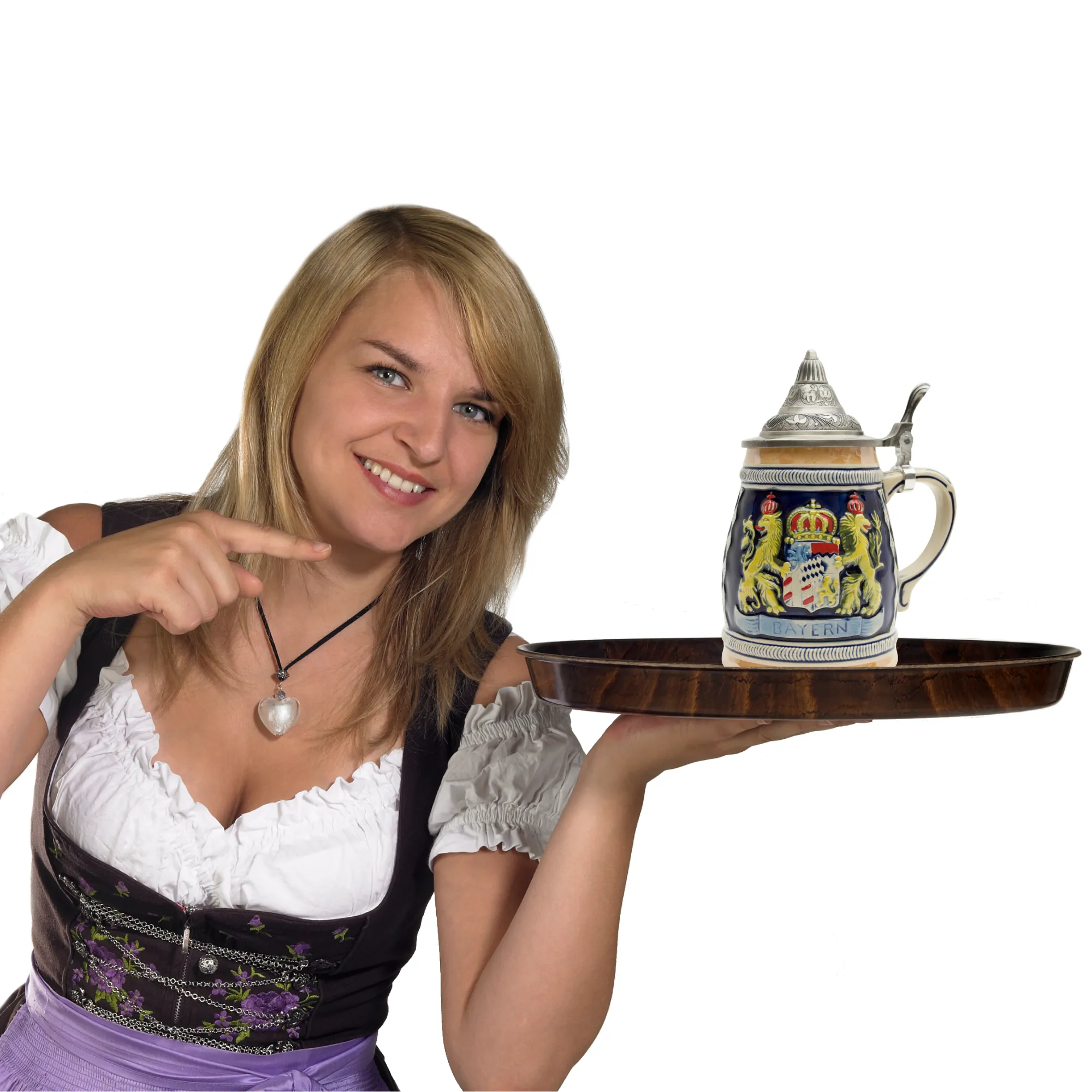 Engraved Beer Stein: Bayern Crown