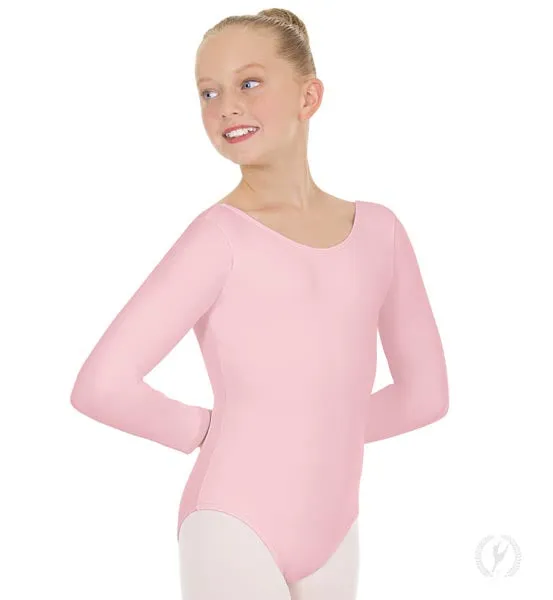 Eurotard 10408 Girls Cotton Lycra® Long Sleeve Leotard