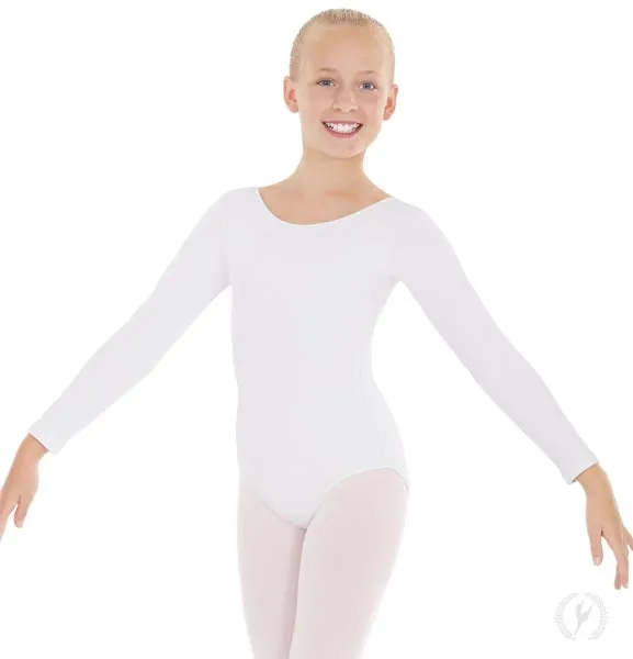 Eurotard 10408 Girls Cotton Lycra® Long Sleeve Leotard