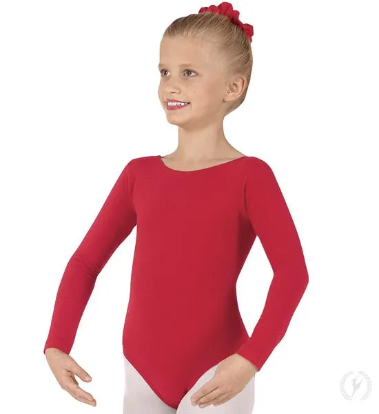 Eurotard 10408 Girls Cotton Lycra® Long Sleeve Leotard