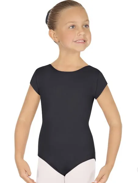 Eurotard 44475C Girls Microfiber Short Sleeve Leotard