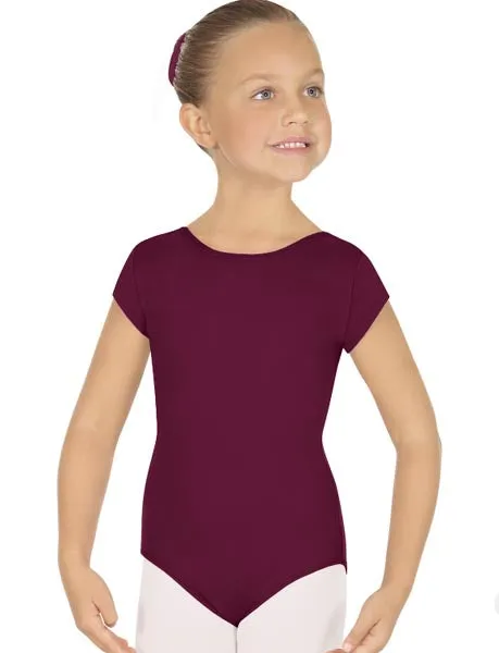 Eurotard 44475C Girls Microfiber Short Sleeve Leotard