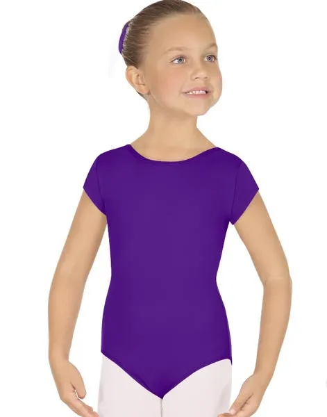 Eurotard 44475C Girls Microfiber Short Sleeve Leotard