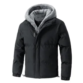 Fake Two Pieces Loose Padded Coat Men