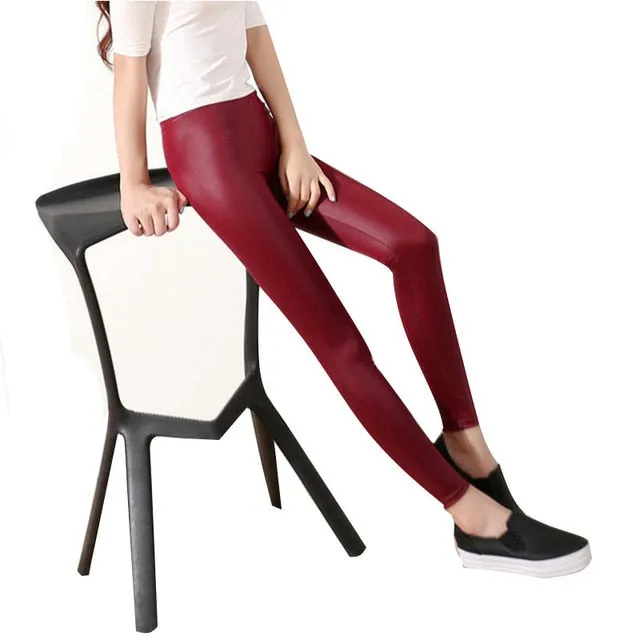 Faux Leather Sexy Leggings | FashionAddress