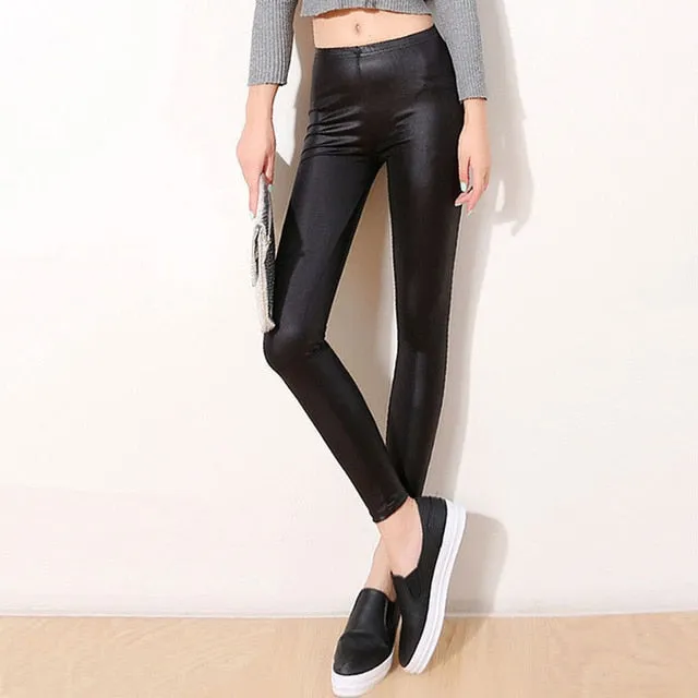 Faux Leather Sexy Leggings | FashionAddress