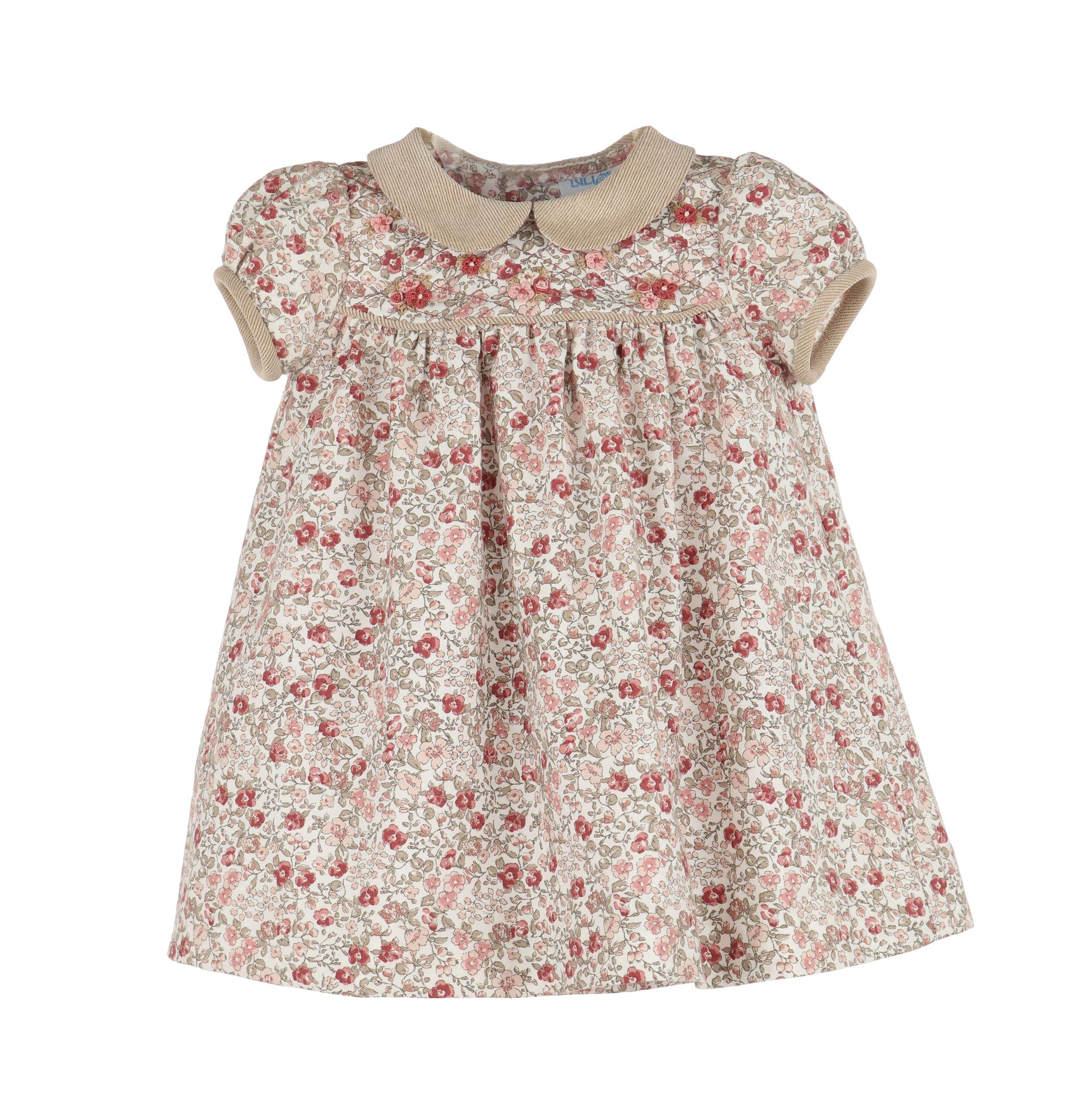 Floral Vintage Quilted Girls Dress