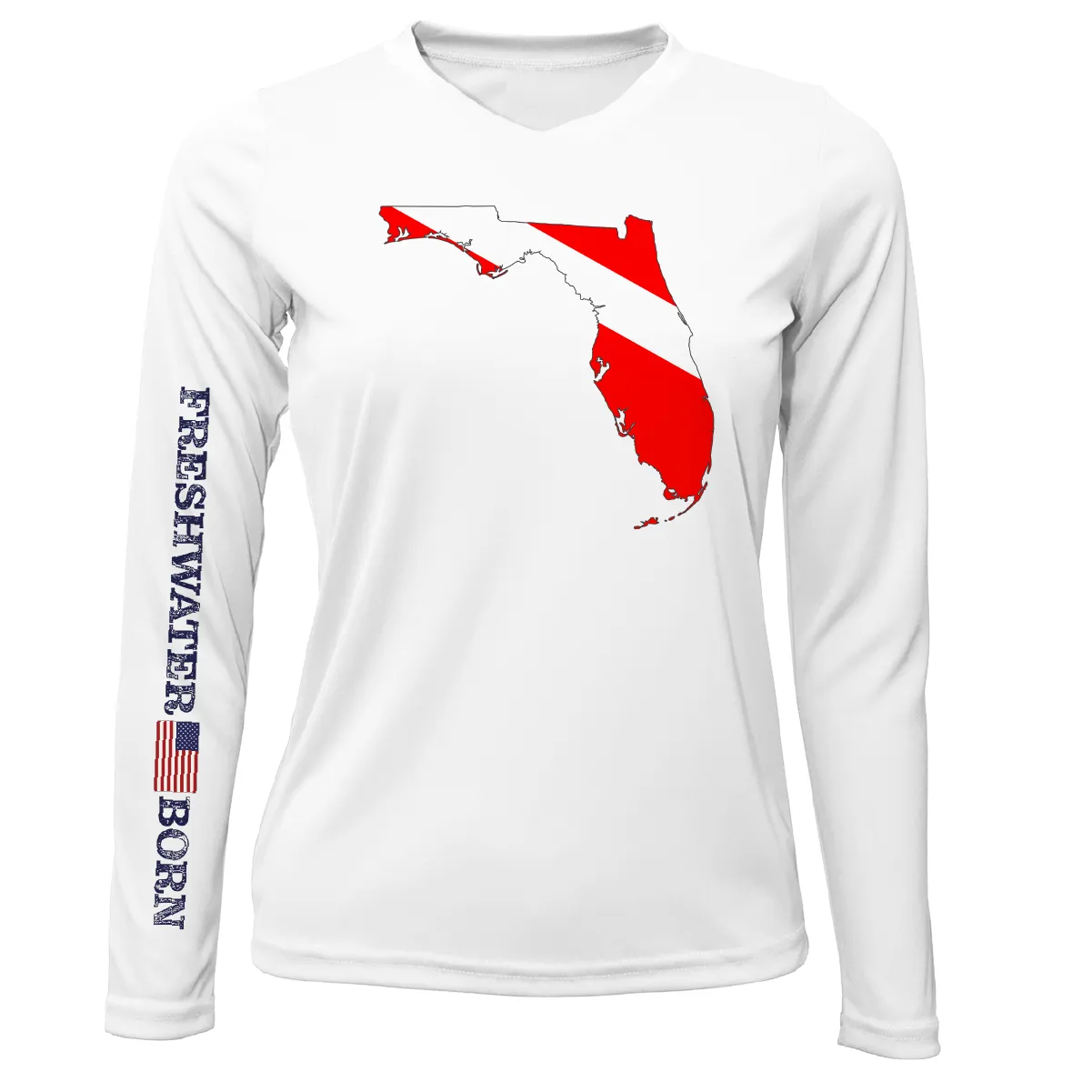 Florida Diver Freshwater Born Women's Long Sleeve UPF 50  Dry-Fit Shirt