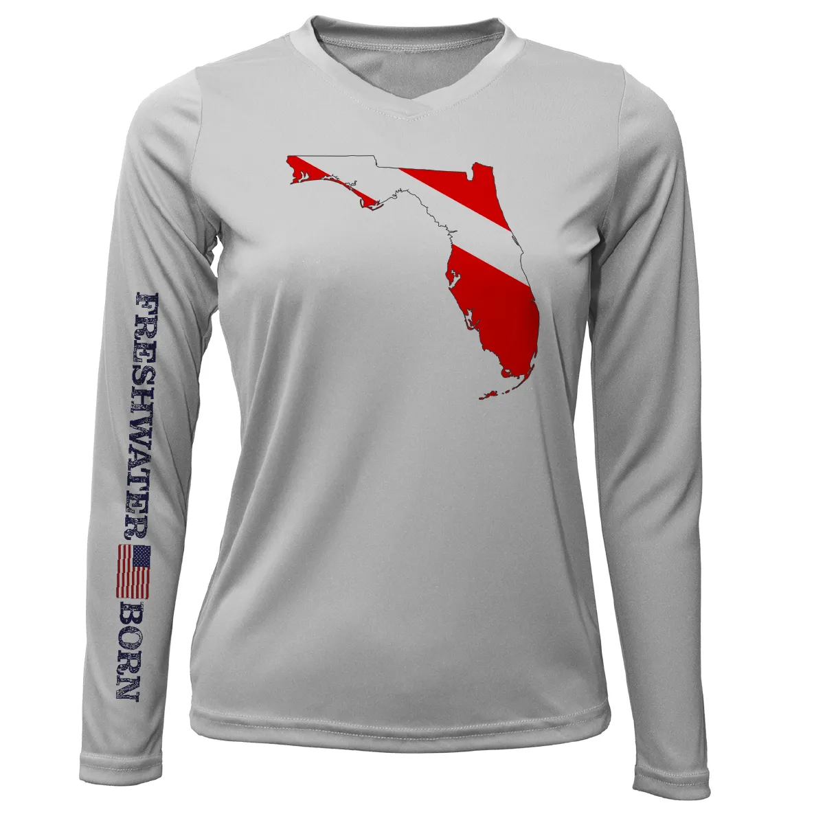 Florida Diver Freshwater Born Women's Long Sleeve UPF 50  Dry-Fit Shirt