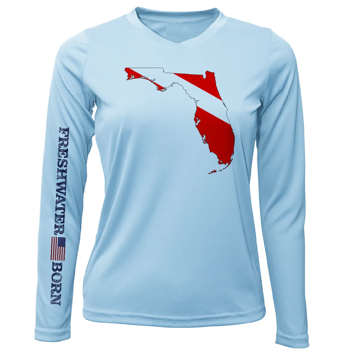 Florida Diver Freshwater Born Women's Long Sleeve UPF 50  Dry-Fit Shirt