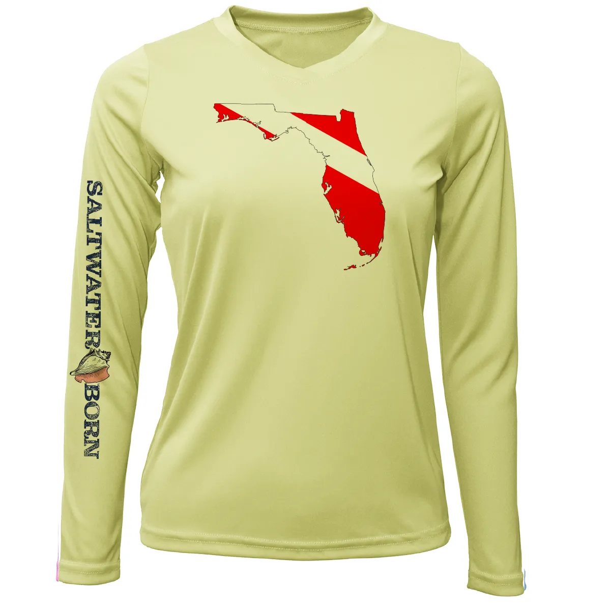 Florida Diver Long Sleeve UPF 50  Dry-Fit Shirt