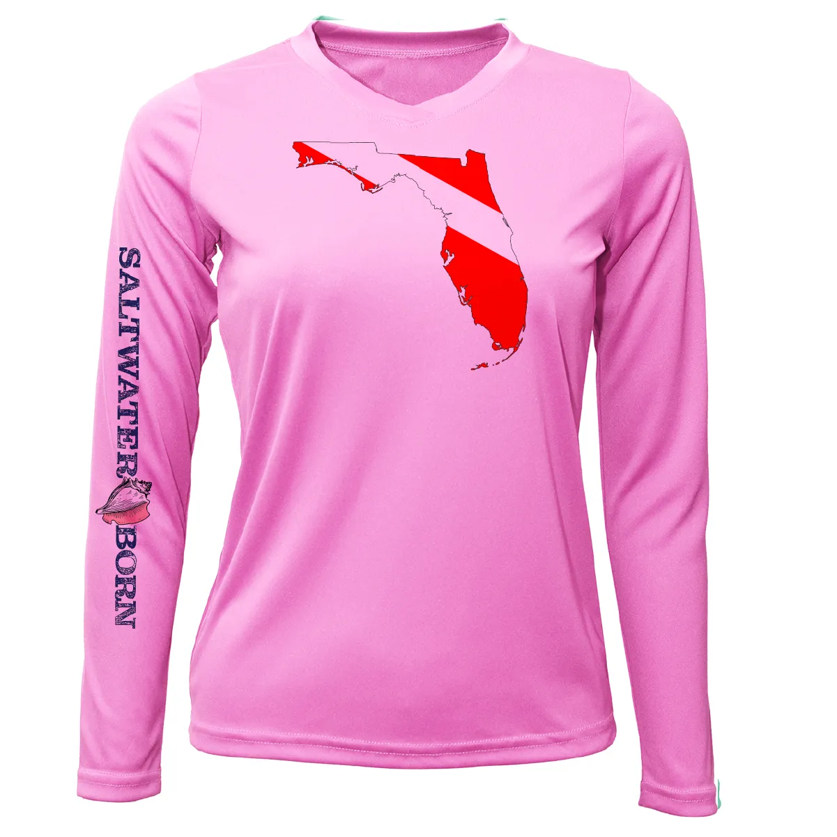 Florida Diver Long Sleeve UPF 50  Dry-Fit Shirt