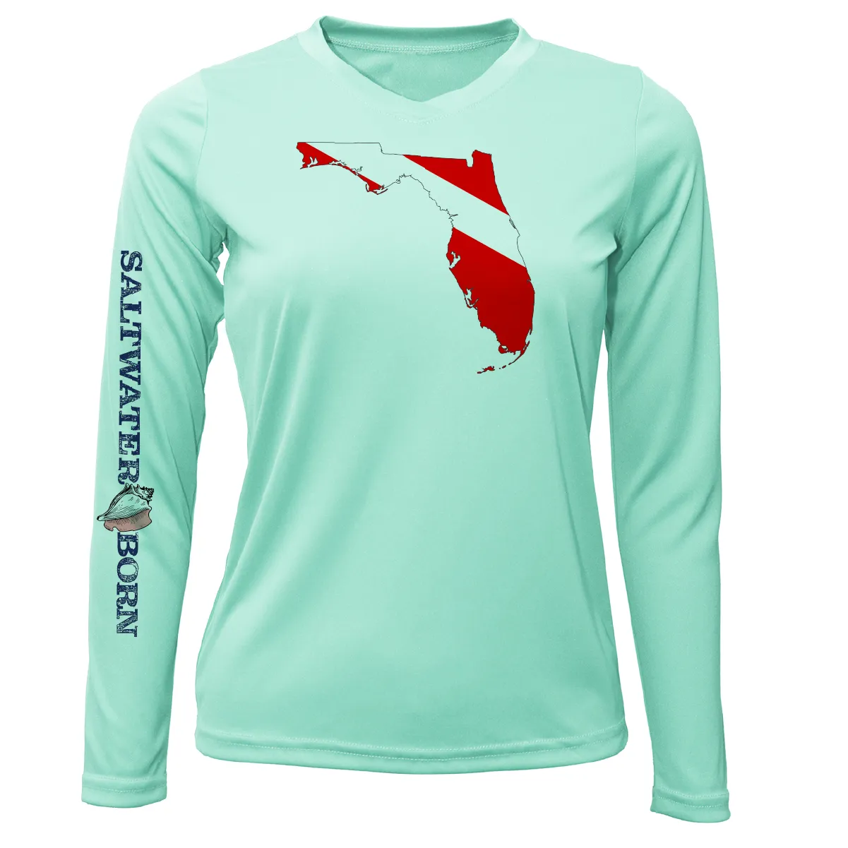 Florida Diver Long Sleeve UPF 50  Dry-Fit Shirt