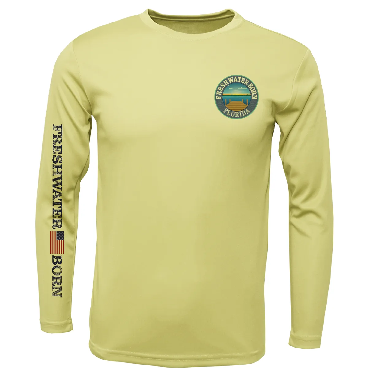 Florida Freshwater Born "All For Rum and Rum For All" Girl's Long Sleeve UPF 50  Dry-Fit Shirt