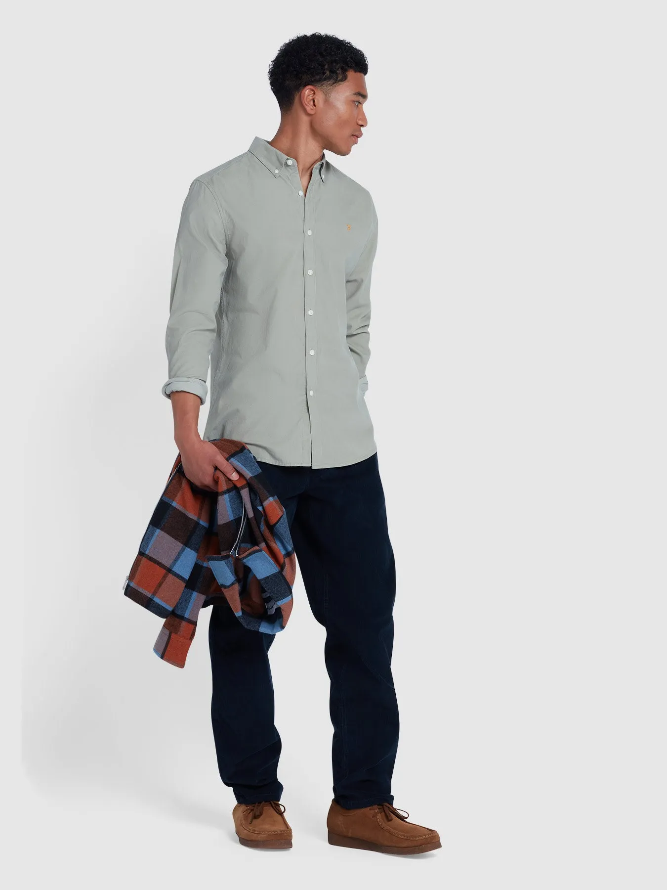 Fontella Slim Fit Corduroy Shirt In Balsam