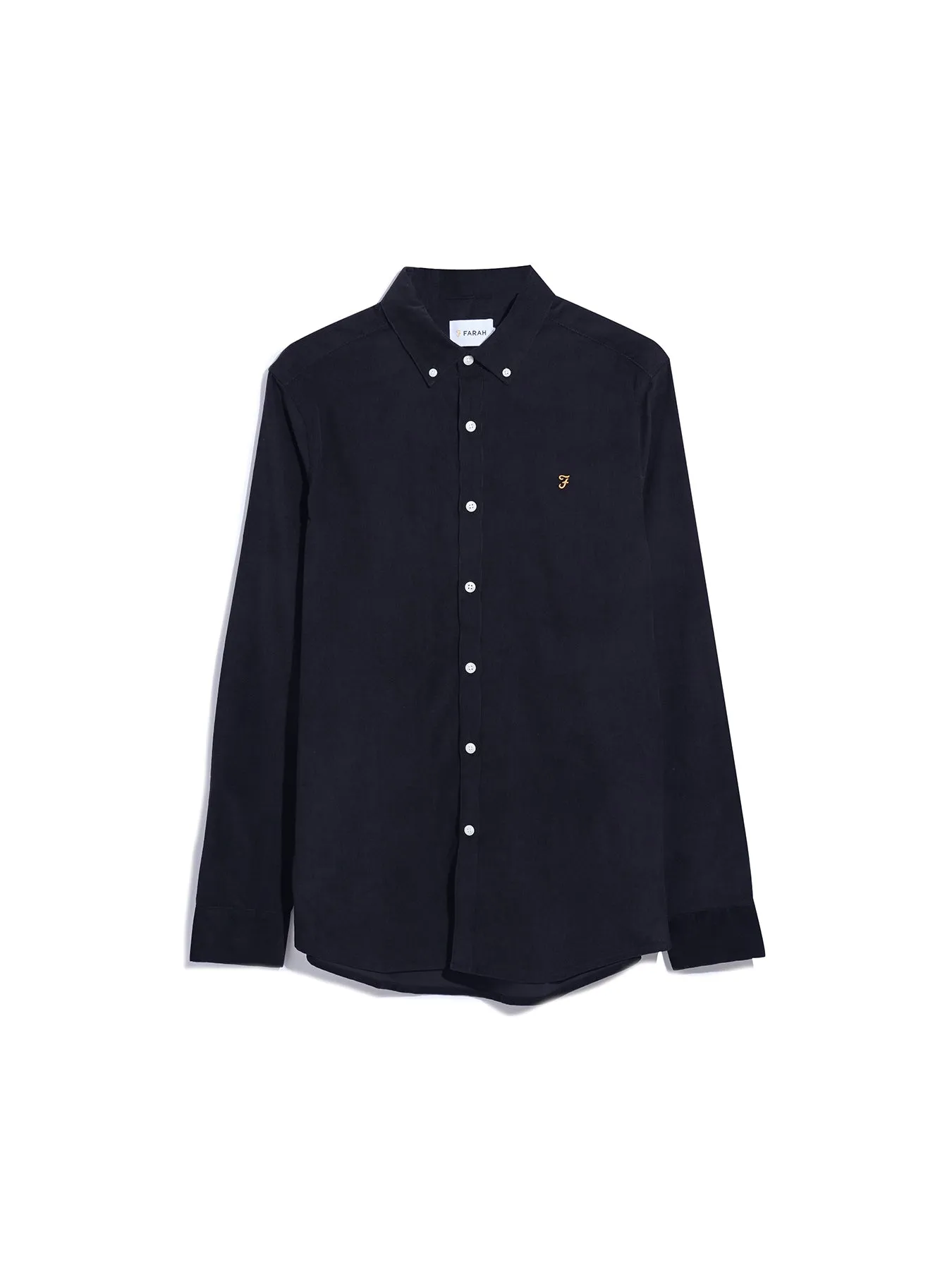 Fontella Slim Fit Corduroy Shirt In Black