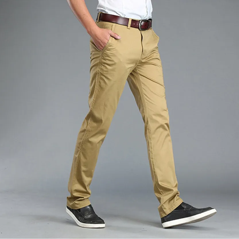 Funki Buys | Pants | Men's Trousers Straight Leg Business Pants