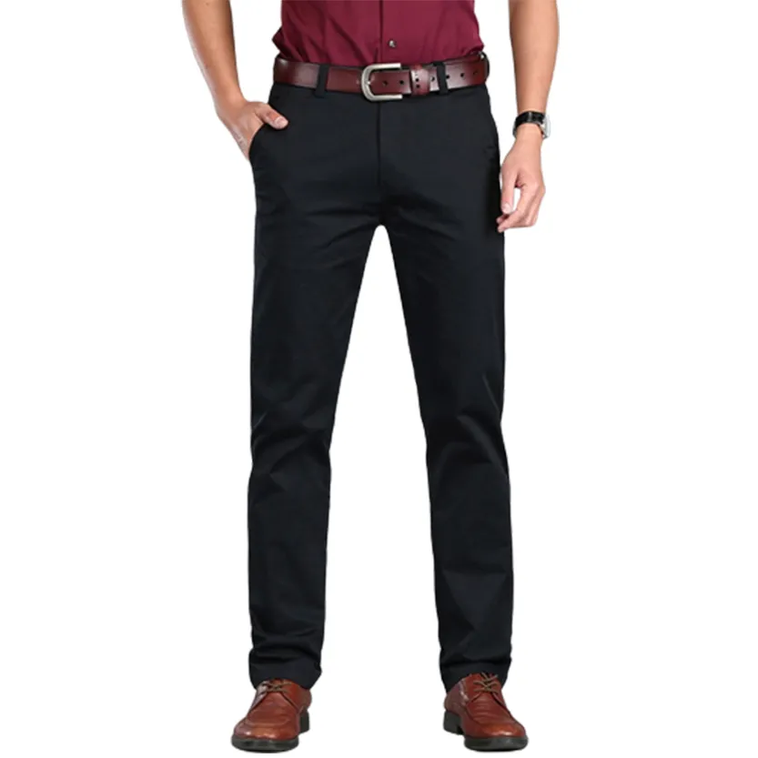 Funki Buys | Pants | Men's Trousers Straight Leg Business Pants