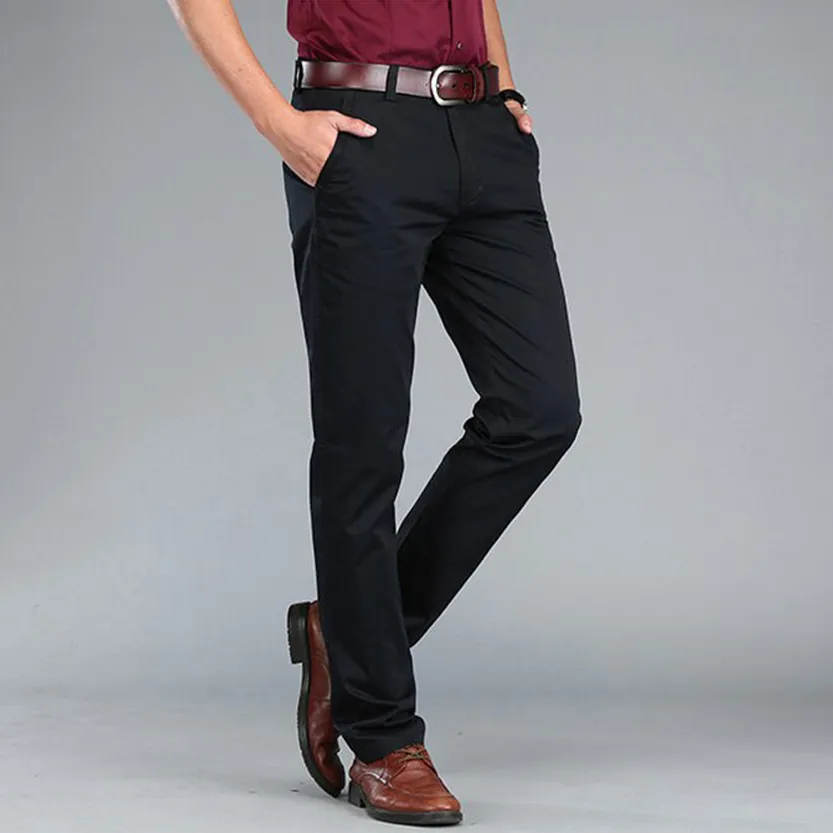 Funki Buys | Pants | Men's Trousers Straight Leg Business Pants