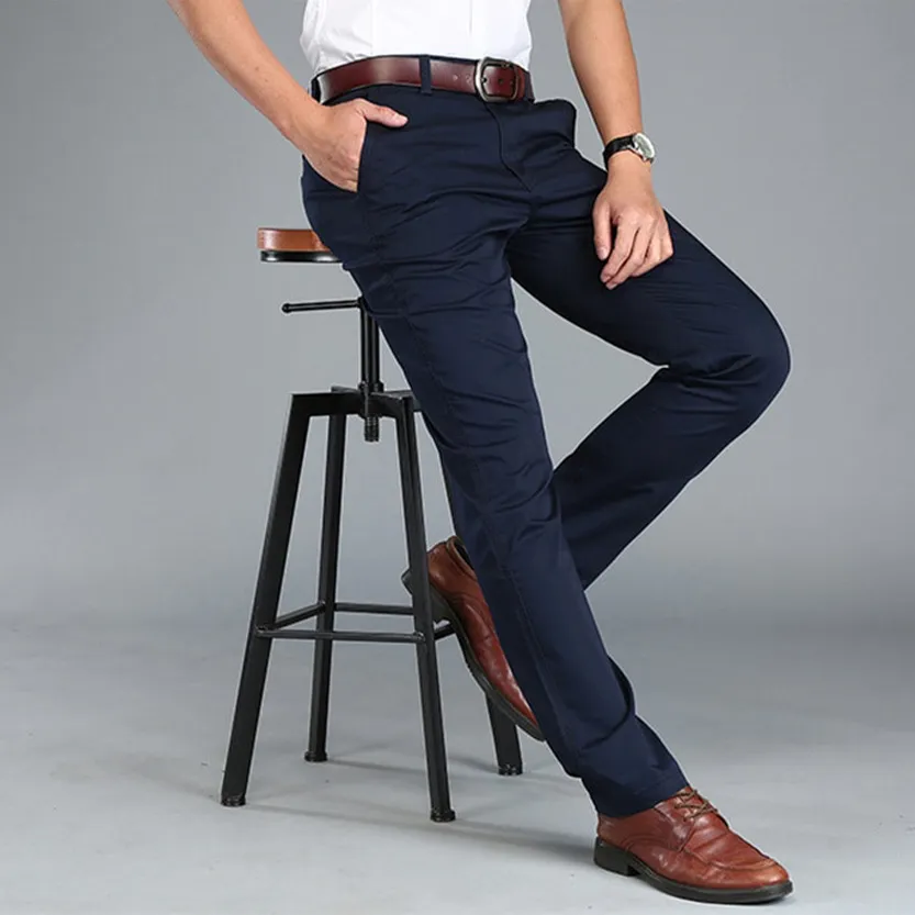 Funki Buys | Pants | Men's Trousers Straight Leg Business Pants