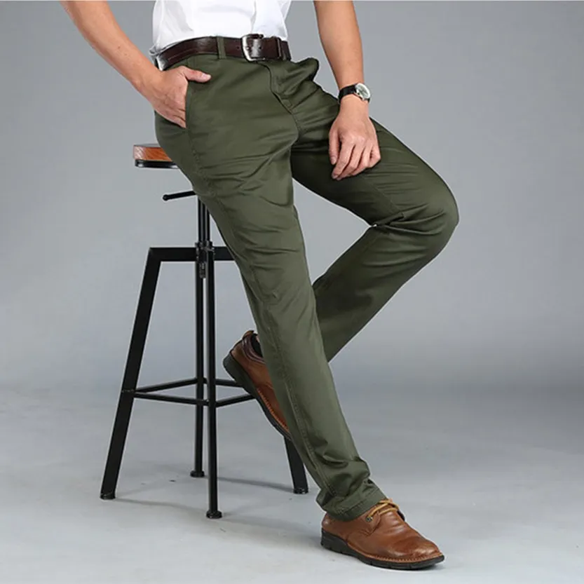 Funki Buys | Pants | Men's Trousers Straight Leg Business Pants