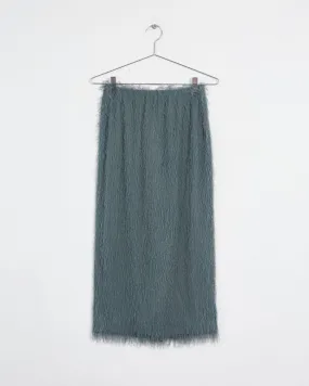 Gauchere spring '23 fringed midi skirt, green, 6