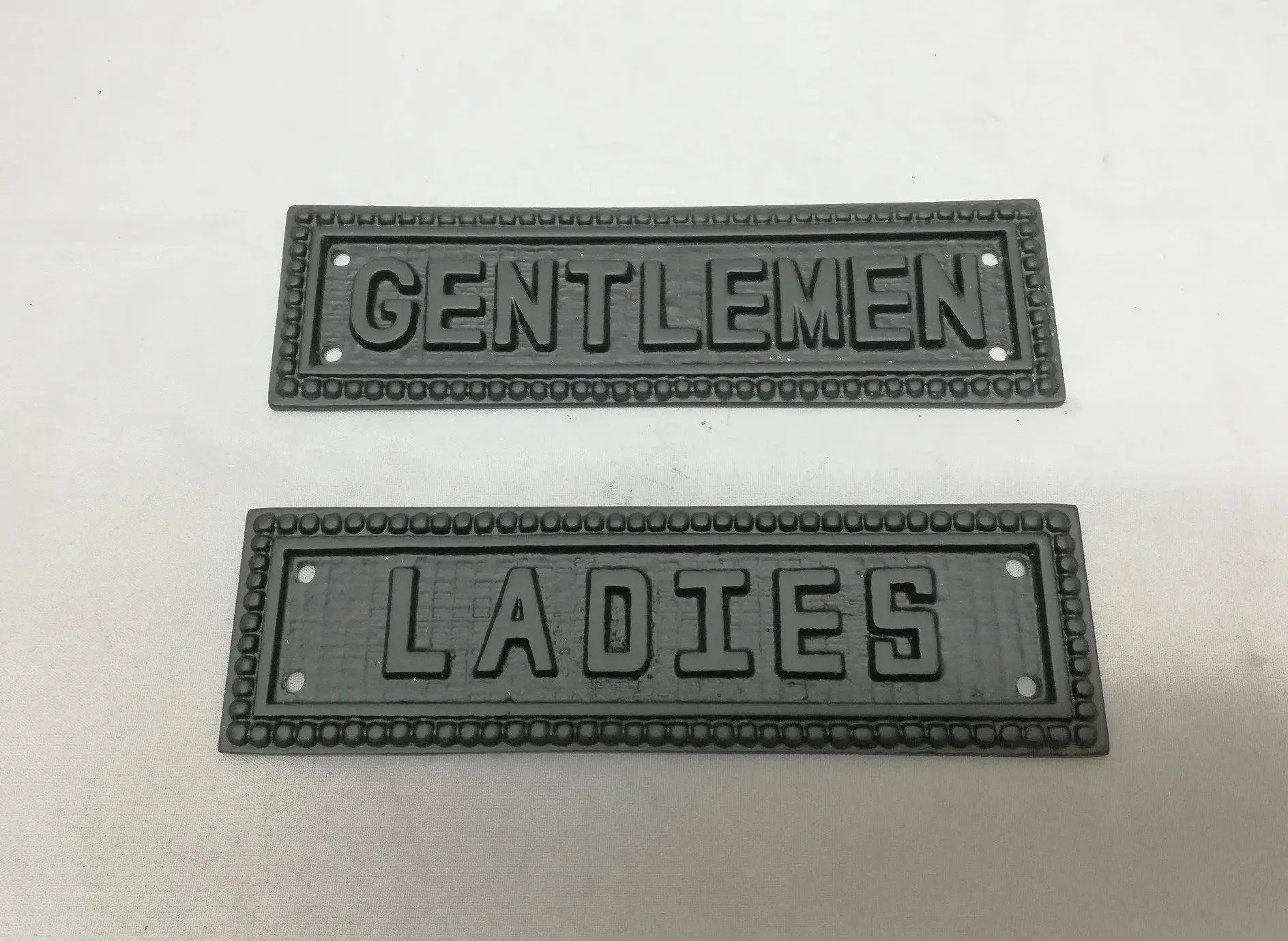 GENTLEMEN Restroom Metal Door Sign