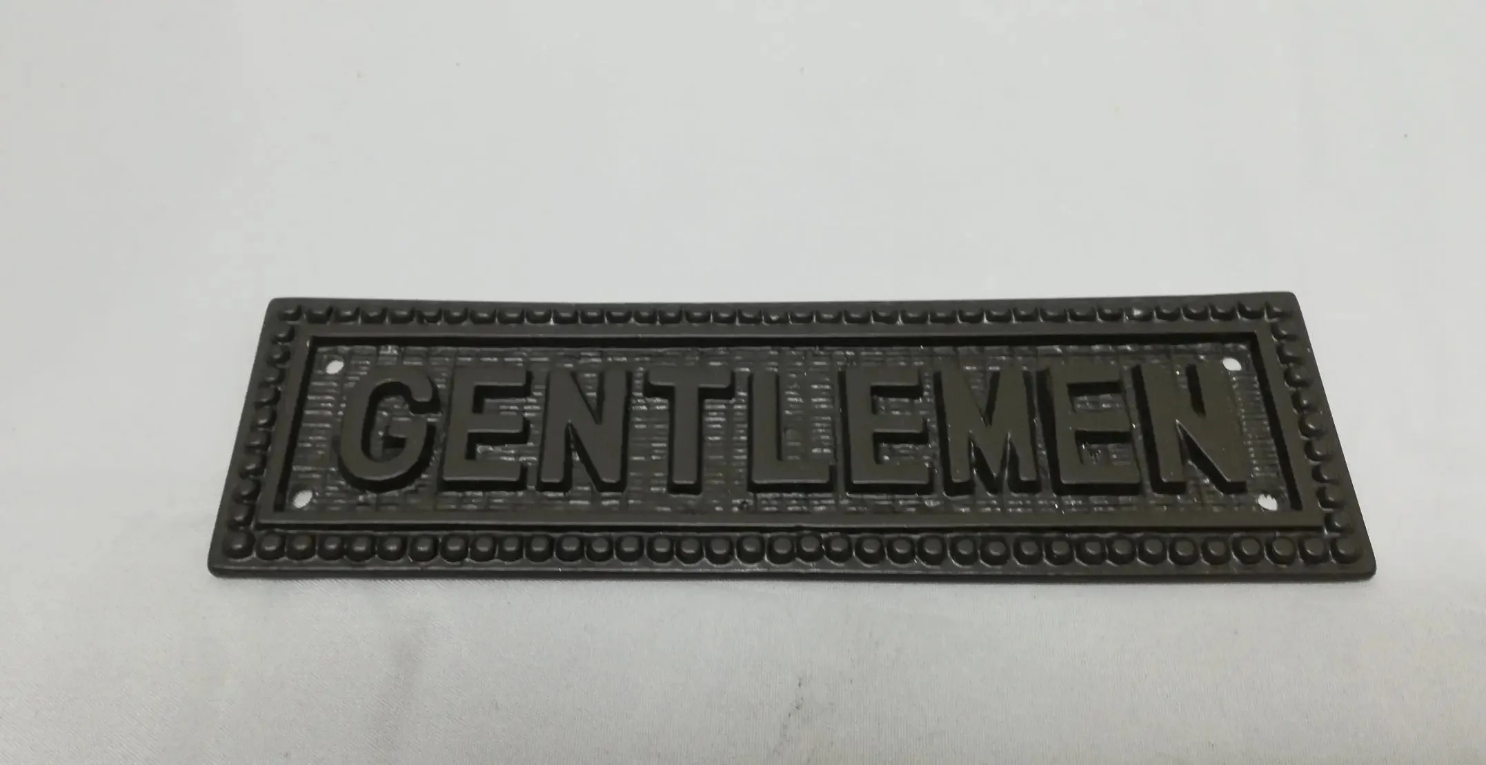 GENTLEMEN Restroom Metal Door Sign