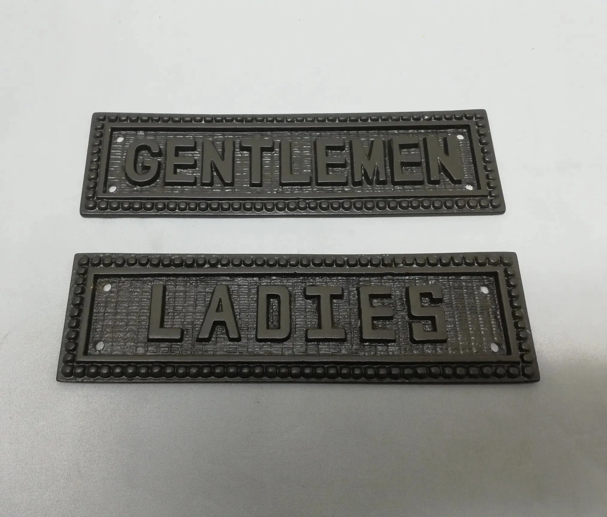 GENTLEMEN Restroom Metal Door Sign