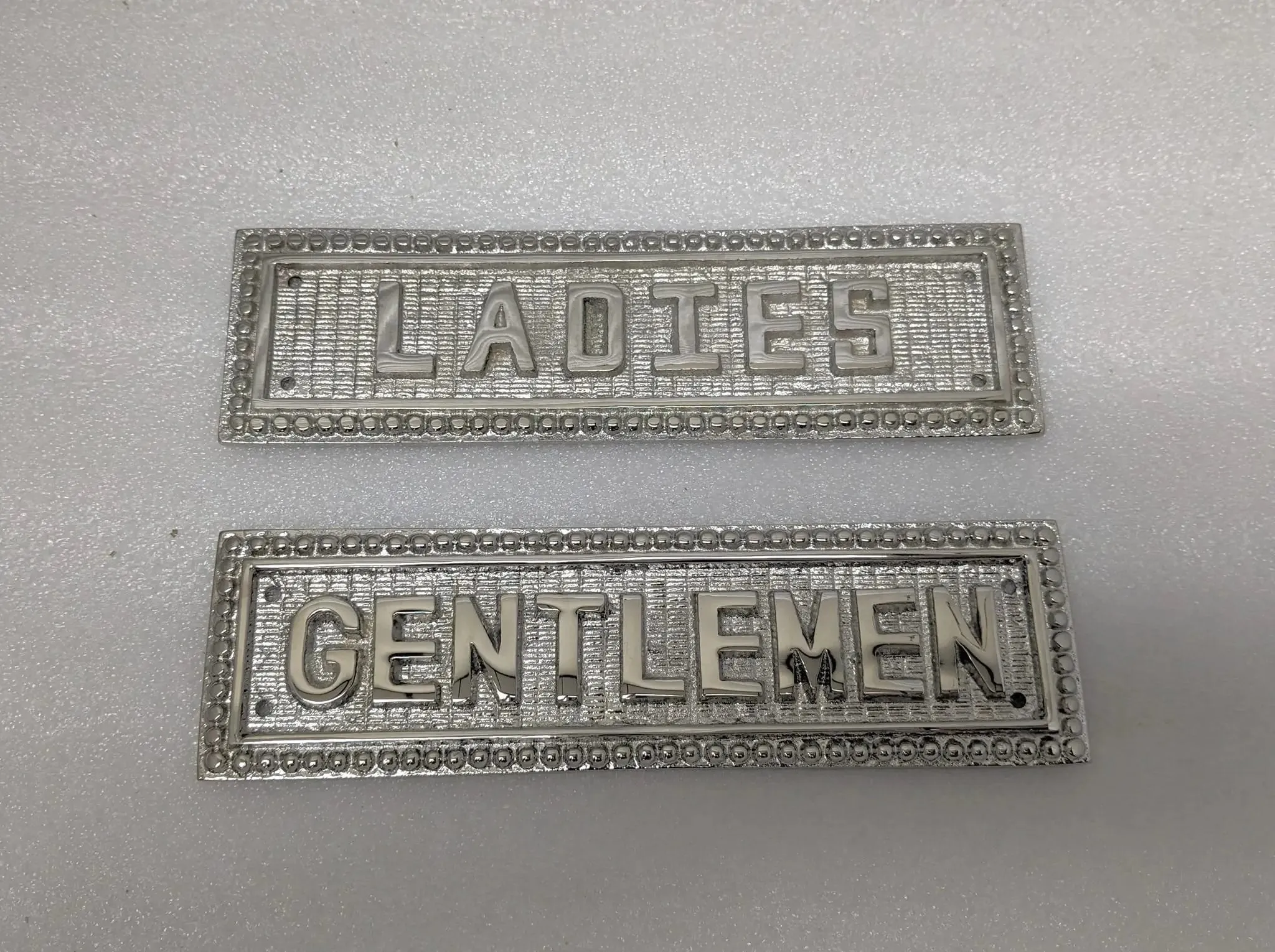 GENTLEMEN Restroom Metal Door Sign