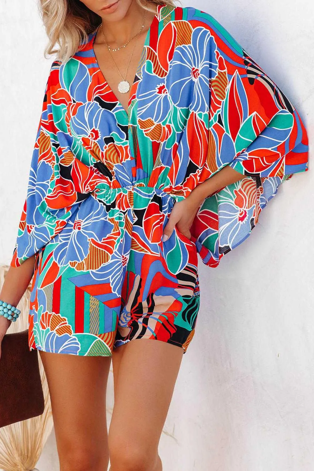 Get The Best Mocha Printed Romper